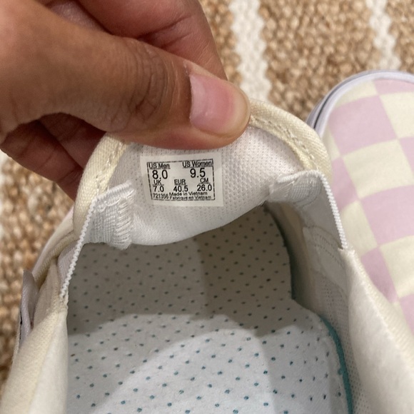🌊Vans ComfyCush Pink/Ivory Large Checkered SlipOns Size 9.5 Women’s/8.0 Men’s🌊 - Picture 12 of 12